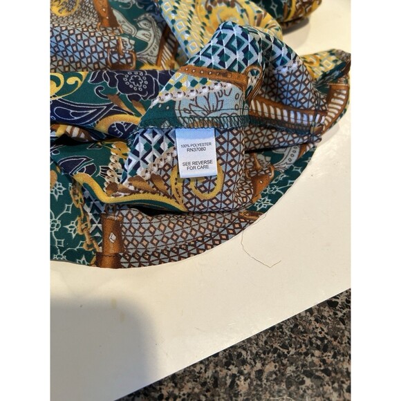 Cato EST 1946 Women's Size Small Multicolored Blouse With Roll-Up Sleeves - Picture 4 of 4